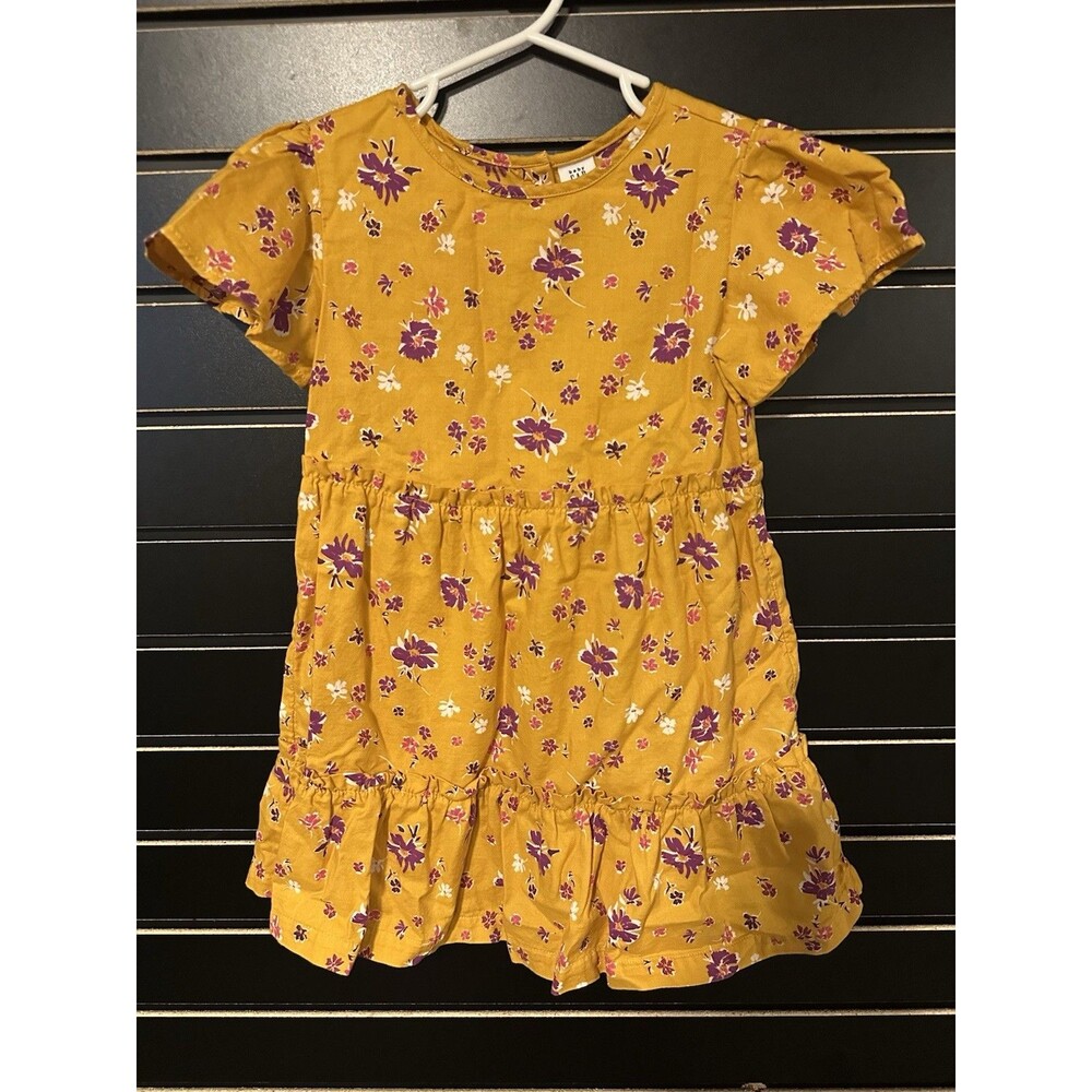 Baby Gap Girls Mustard/Purple Floral Sundress Size 4T